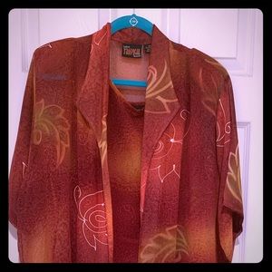 Tropical 2 Piece Dress - Size 2X